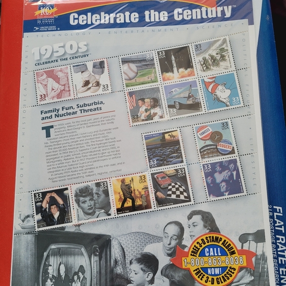 Celebrate the Century 1900s Stamp Sheet - Picture 6 of 7